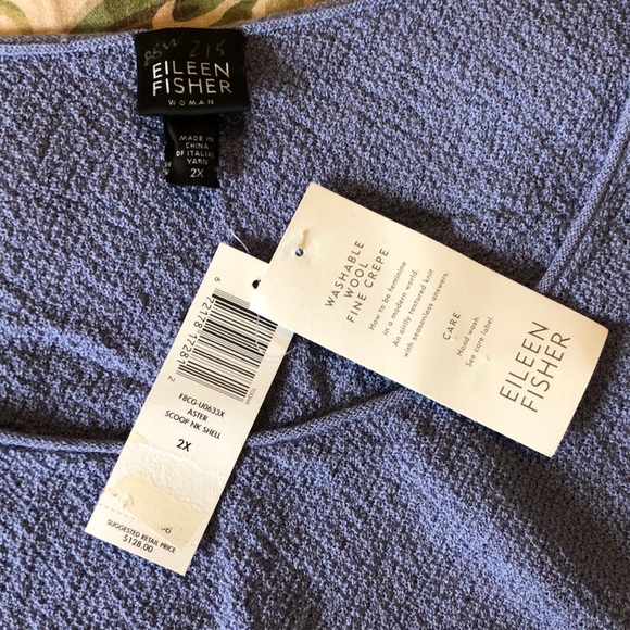 EILEEN FISHER size XL Cardigan  Ooen Front  Lavender Wool Crepe cozy yearround - Picture 7 of 14